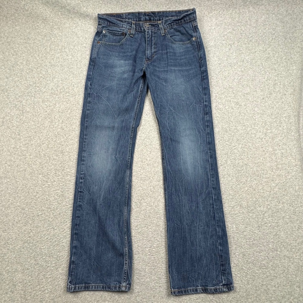 Levis 527 Mens Slim Bootcut Jeans 32x32 Medium Wash Blue Stretch 05527-0470